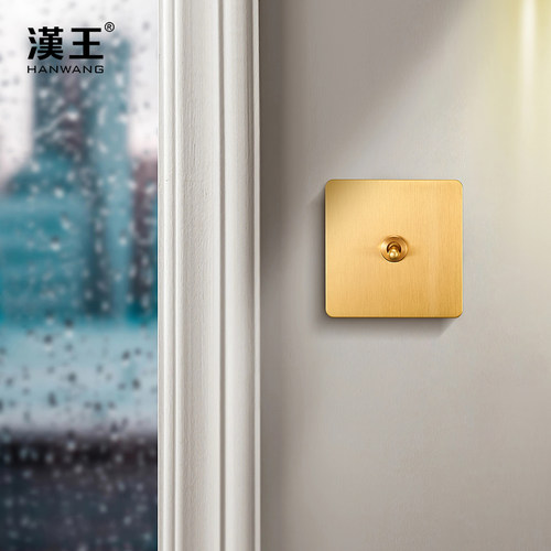 汉王复古开关复古金色开关设计感