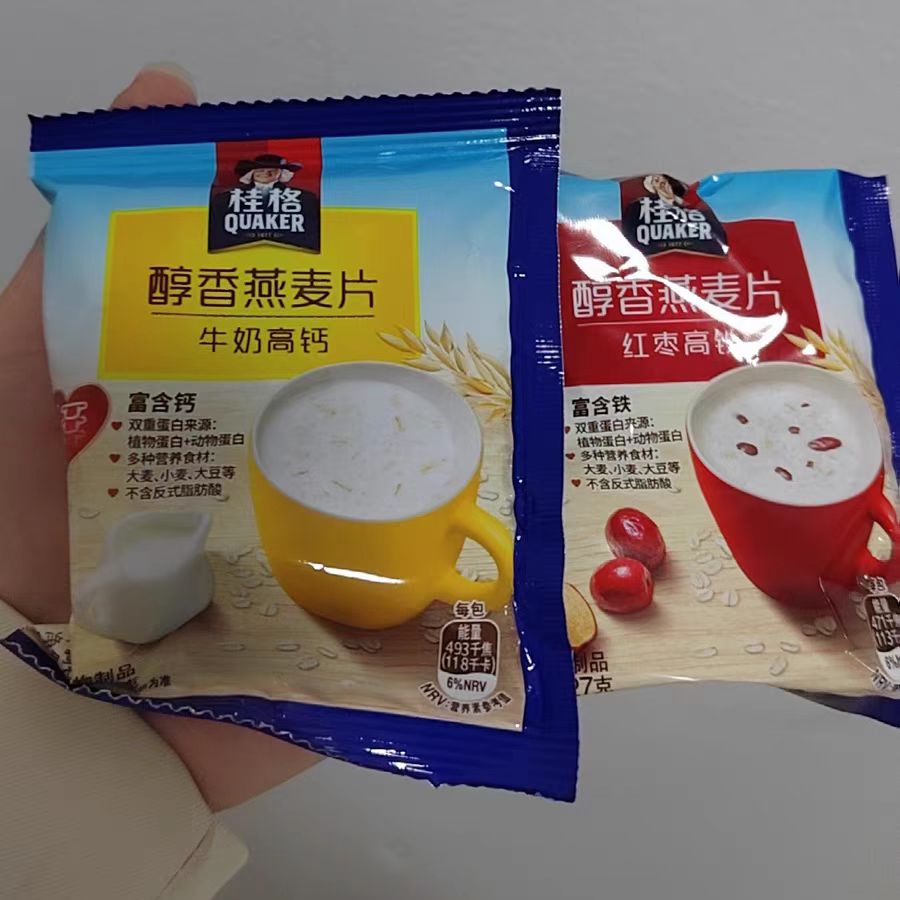 桂格麦片醇香燕麦片独立包装牛奶高铁高纤谷物冲调营养早餐速食品