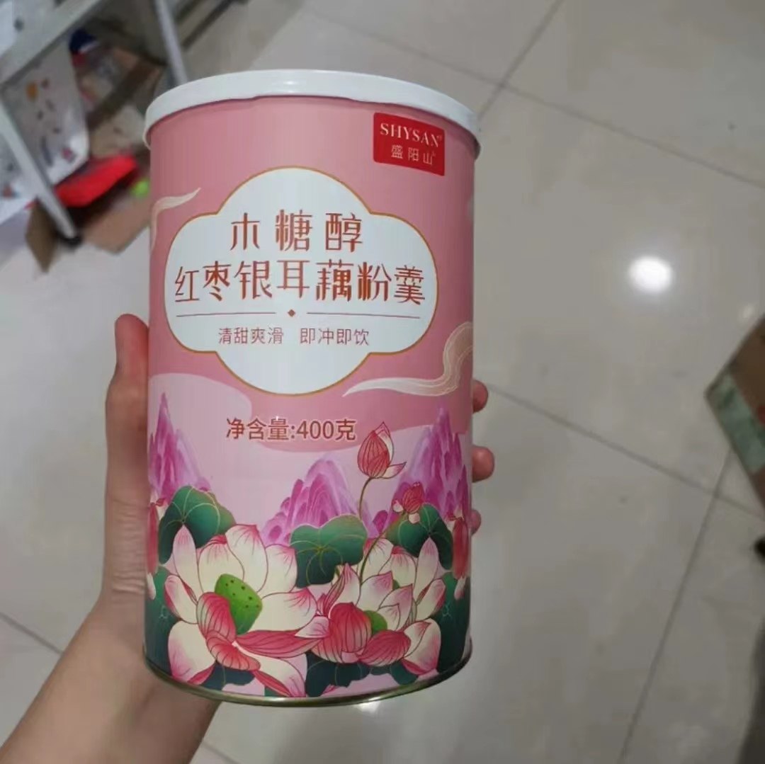 盛阳山木糖醇水果莲藕粉400g罐装