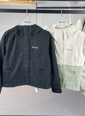 哥伦比亚短款冲锋衣25春夏新款女户外防水透汽连帽单层外套XR5941