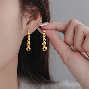 新中式 s925纯银麦穗长款 高级感气质时尚 爆款 流苏耳环女2024年新款