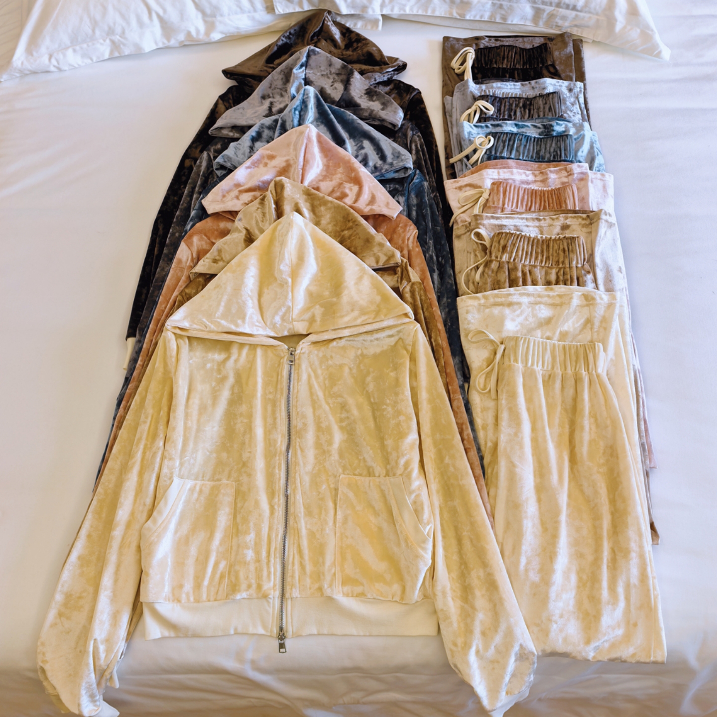 金丝绒睡衣女春秋冬季连帽家居服