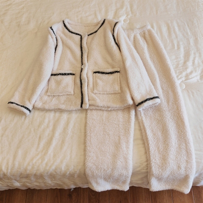 珊瑚绒睡衣女秋冬季软绵绵家居服