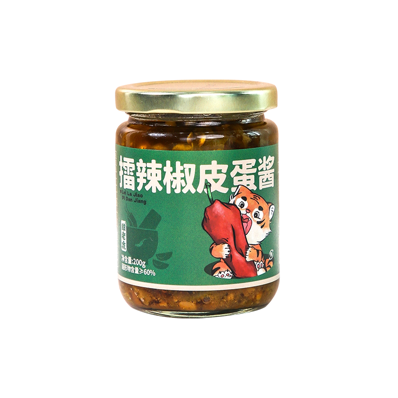 甜老虎擂辣椒皮蛋酱长沙特产