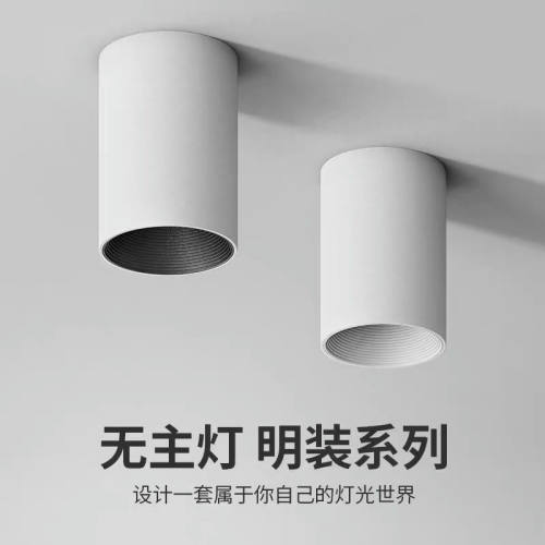 GDDS明装筒灯COB射灯长筒无开孔