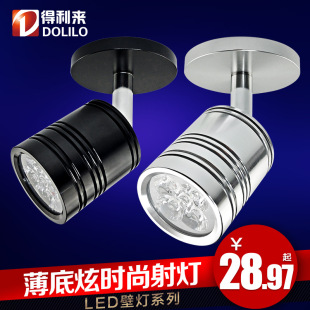 LED明装射灯座式射灯照画灯3W5W吸顶壁灯背景墙灯M011