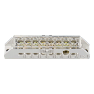 配电箱零线端子排接线排零地条透明盖防护型零地排汇流铜排大电流