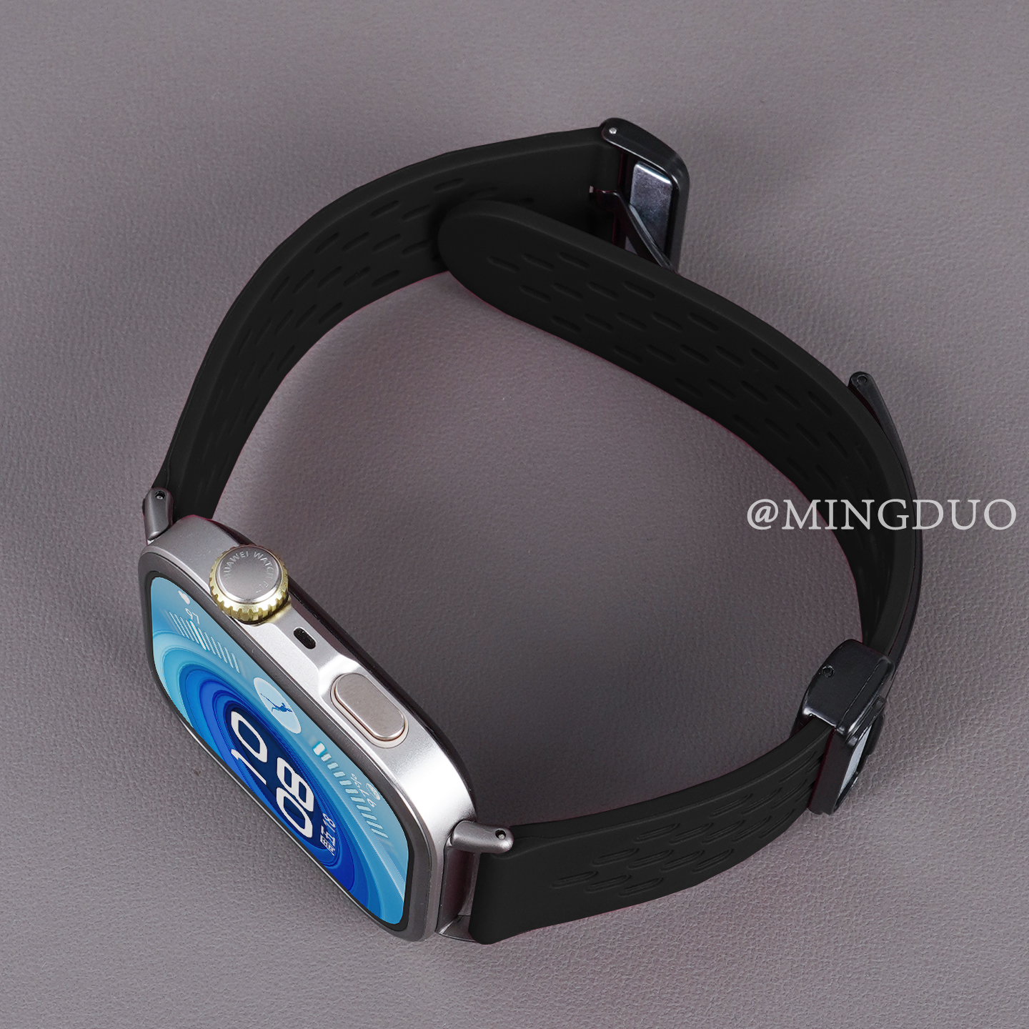 适用华为FIT4pro表带磁吸硅胶男