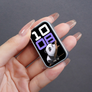 适用华为手环10保护壳手表9保护套8手表带9NFC版 钢化膜band十九八代智能保护膜PC手表壳全包壳膜一体银色表套