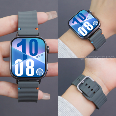 鸣铎适用华为FIT4/3透气硅胶表带