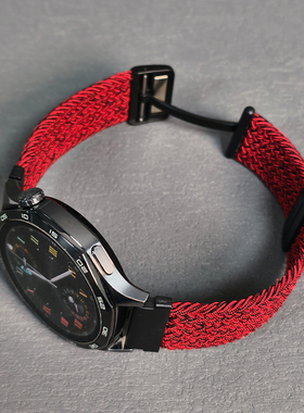 适用华为GT5手表gt4表带watch5/4编织尼龙GT3pro磁吸扣GT2E男女小众款荣耀magic智能运动watchgt夏天新款腕带