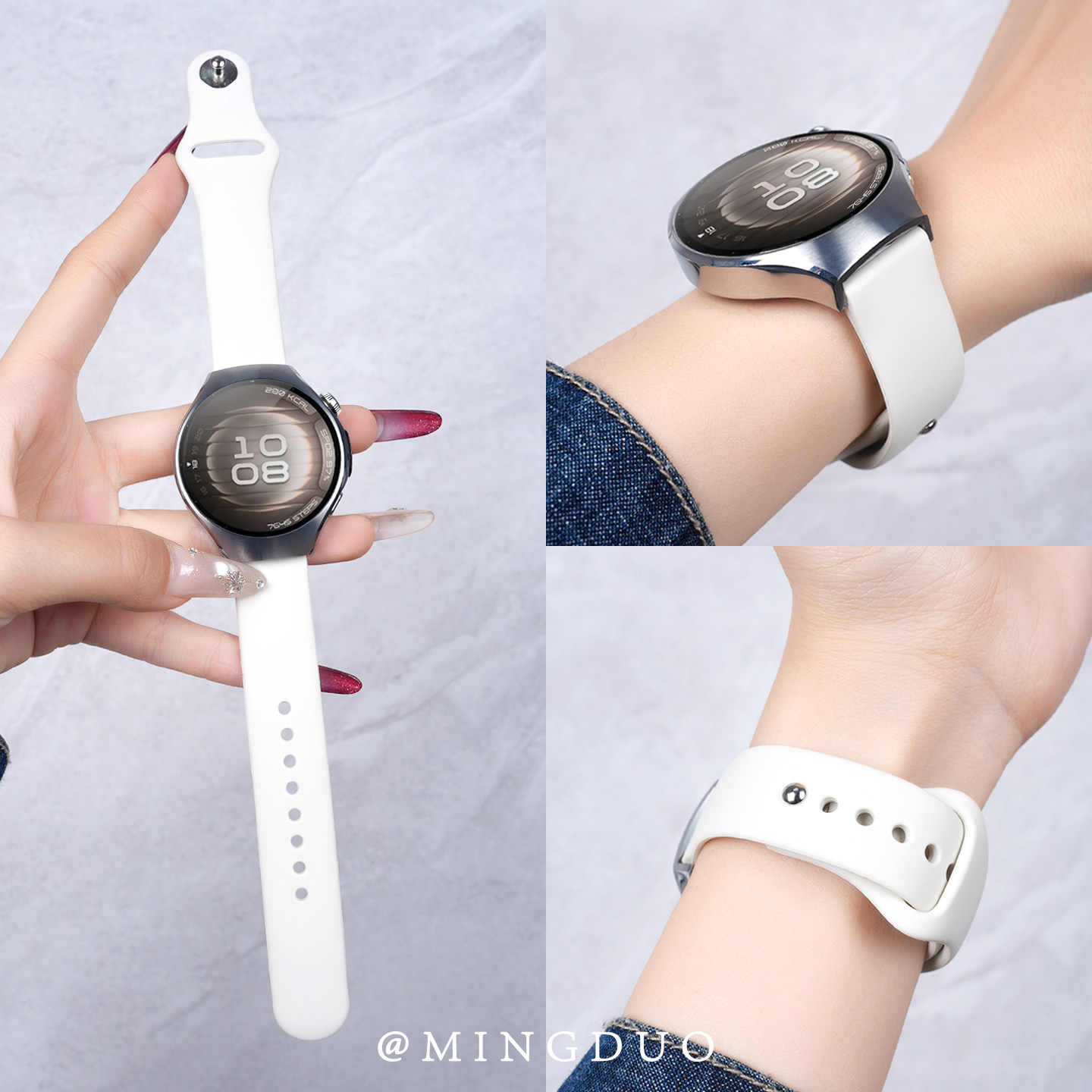 适用华为watch5/5pro手表表带4pro new智能watch4苹果同款硅胶GT6/GT5运动女款gt4新款官方gt6高级男士替换带