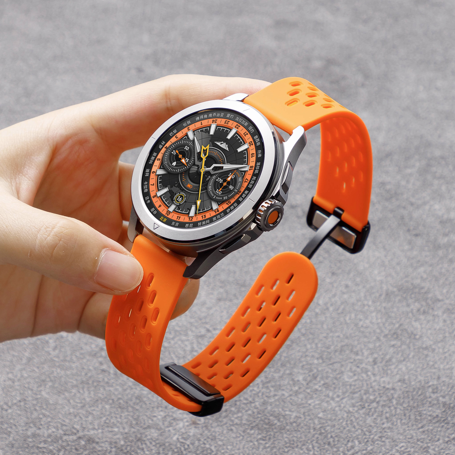 适用小米watch S4表带watchS4sport磁吸扣透气硅胶S3新款手表带s1Pro男女S2运动夏天color2智能华米GTR43腕带