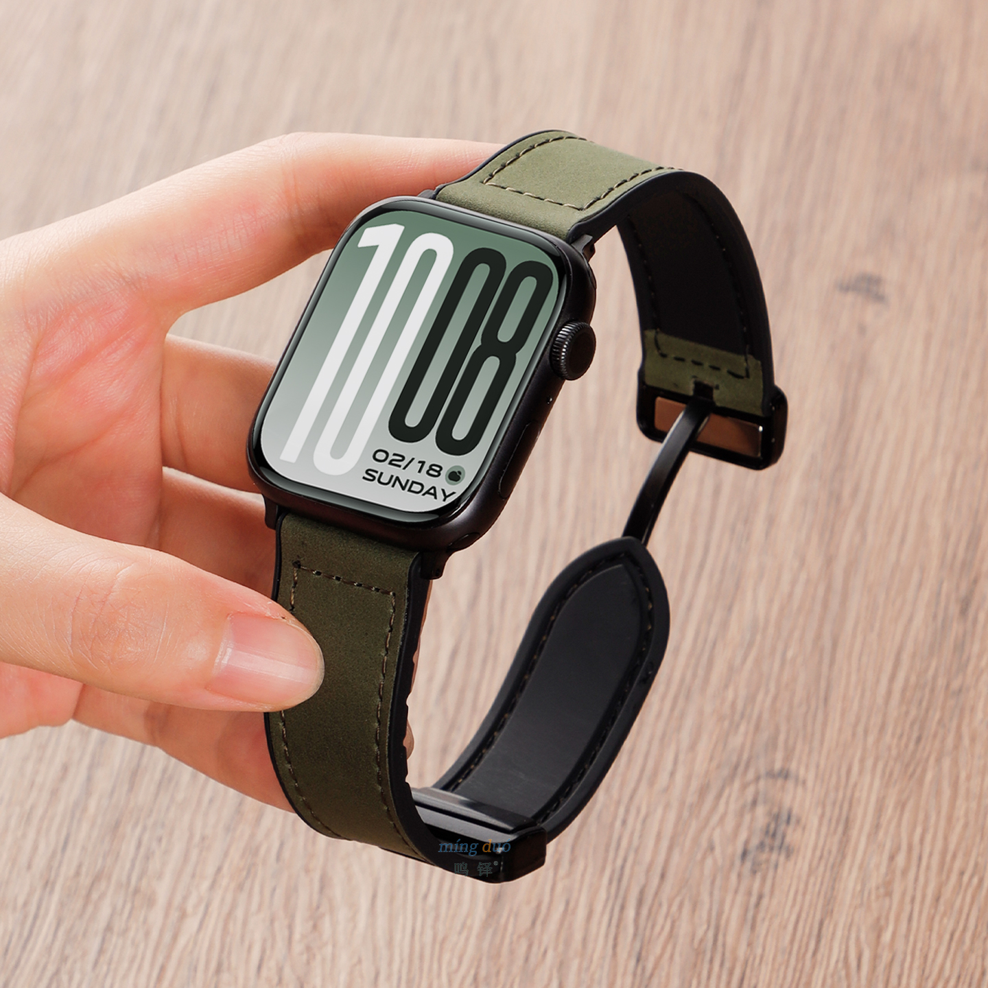 适用vivowatchgt2疯马纹硅胶表带