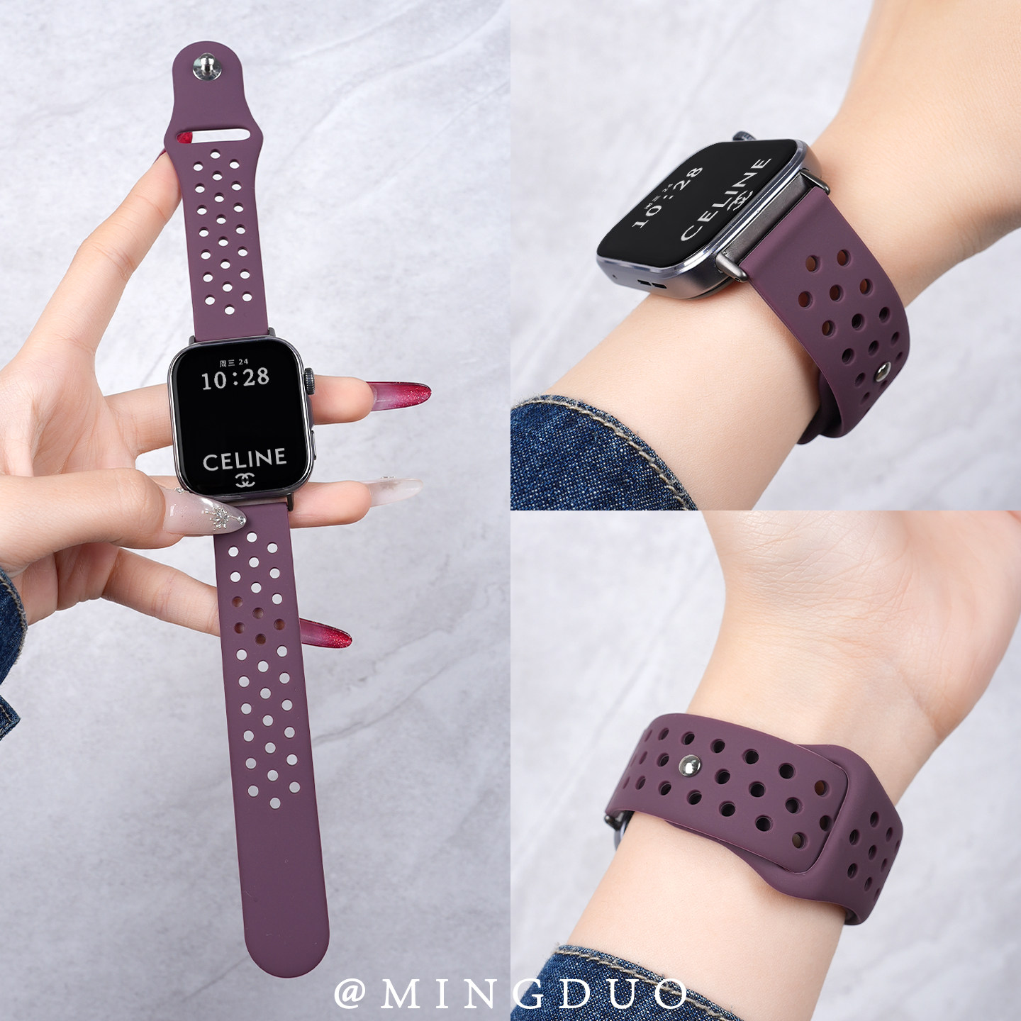 适用华为FIT4手表表带FIT3苹果同款女反扣4pro智能手环w