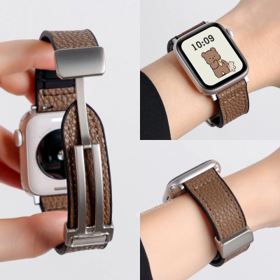 鸣铎FIT3/2荔枝纹真皮高级感表带