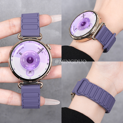 新款雾紫色适用华为gt6手表5表带