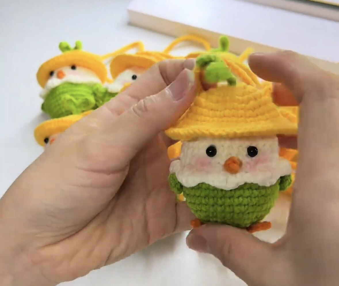 手工diy材料包蛋袋端午节立夏蛋兜蛋套编织钩针毛线团小鸡护蛋袋