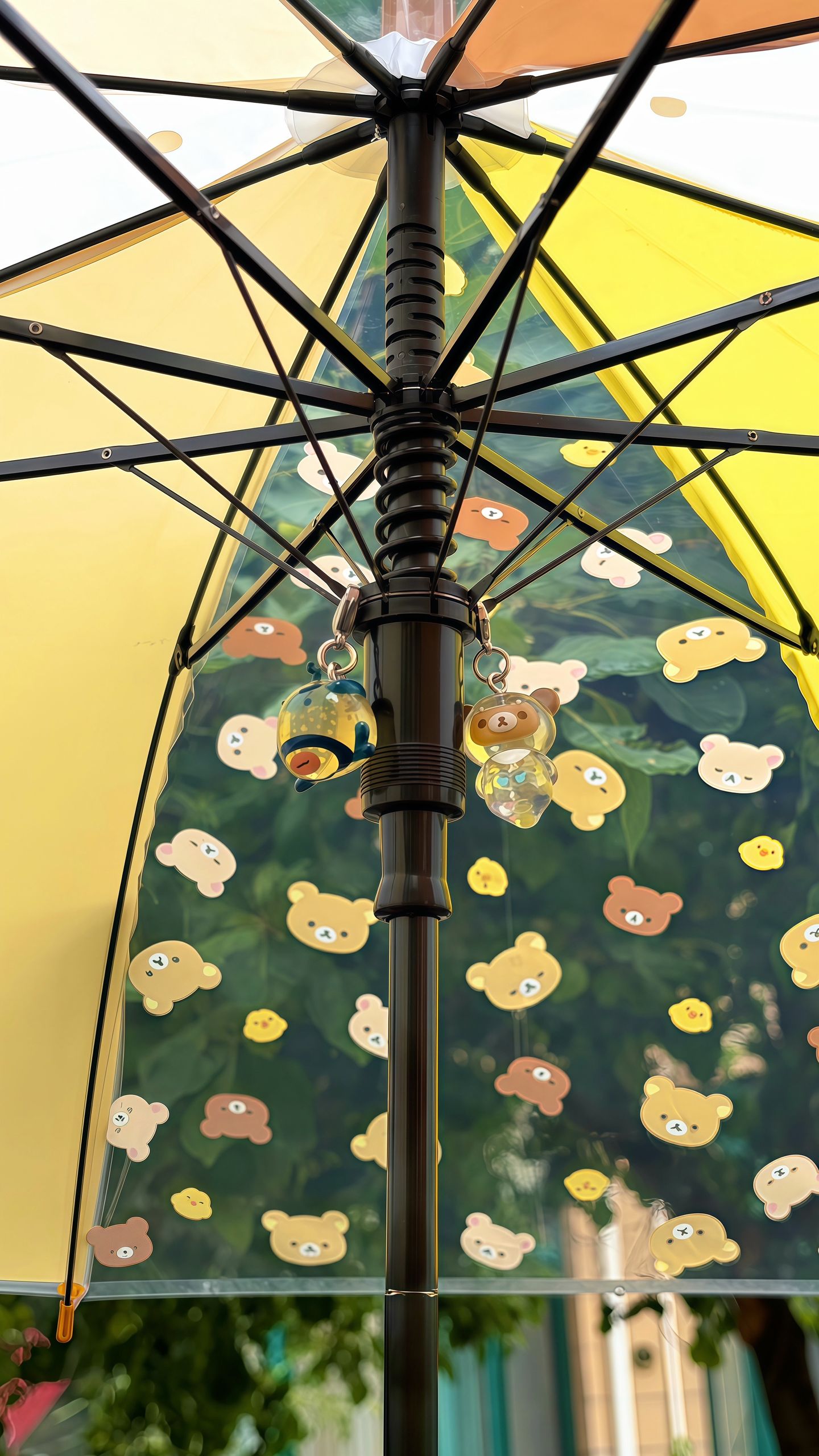 可爱卡通动物印花儿童透明雨伞韩版小清新长柄雨伞创意情侣雨伞
