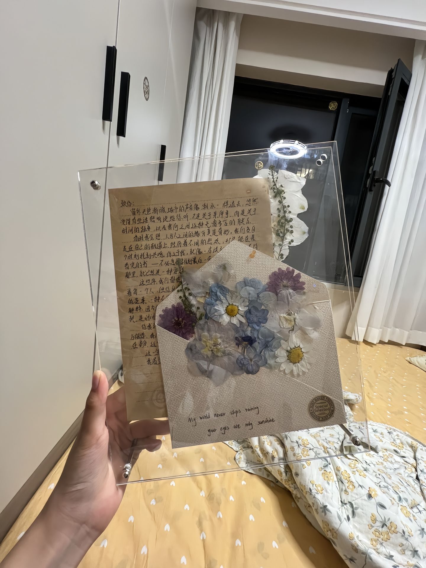 春日来信diy干花压花信封贺卡整套材料包创意仪式感闺蜜生日礼物