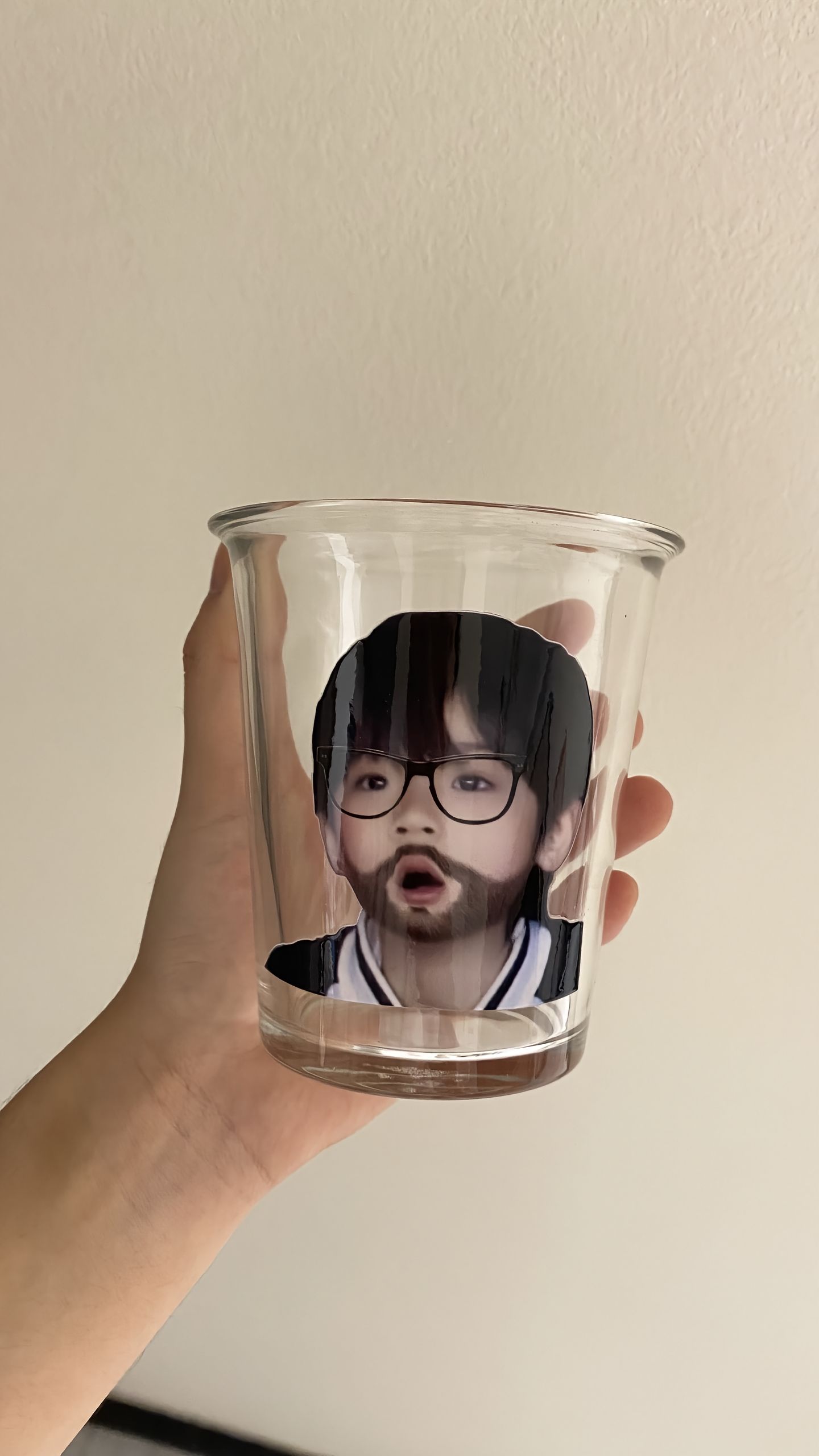 高透明玻璃杯来图定制logo咖啡杯冷饮杯周边定制明星周边图片