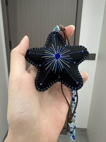 手工缝制星星挂件创意手工祝福文字书包包饰品钥匙扣送闺蜜礼物