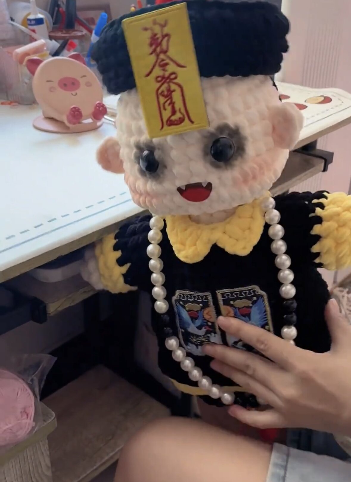 【成品】林正英挂件成品针织僵尸软糖英叔护体可爱创意玩偶送礼