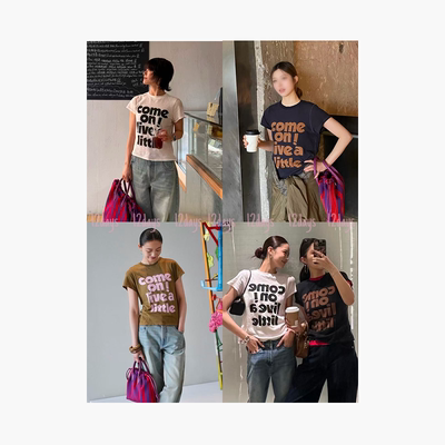 12days | 26SS  SST圆领修身字母印花短袖（三色）| A290