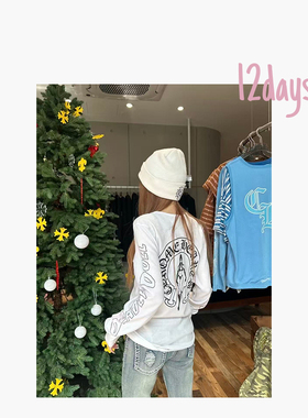 12days | 26SS CH华夫格马蹄印花圆领修身长袖 正确版 | 25191