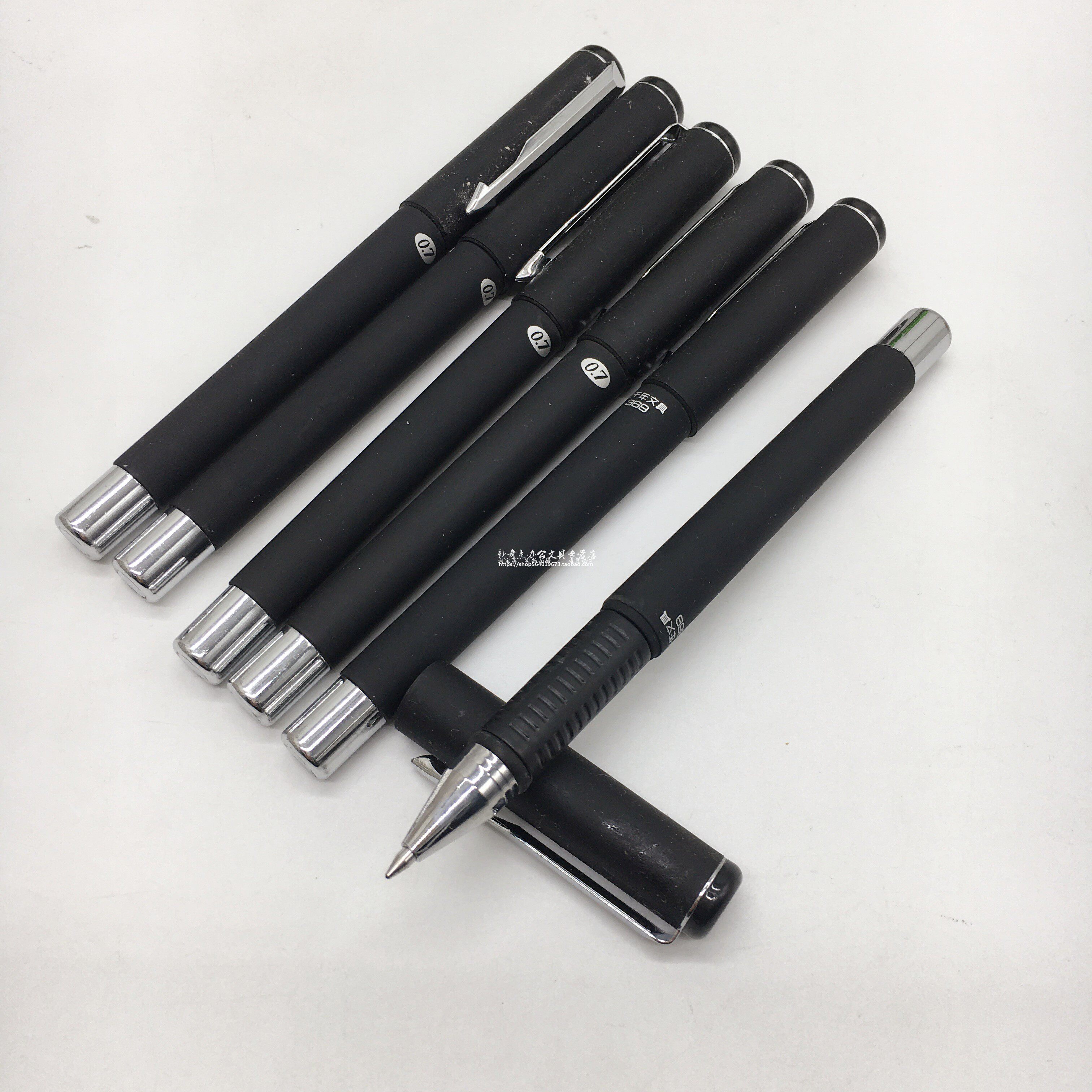 五千年369适合练字的0.7mm黑色中性笔子弹头学生水笔粗笔划碳素笔