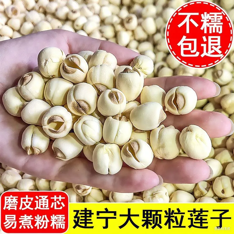 【足斤足两】建宁莲子新货磨皮去芯白莲子非特级干货煲汤煮粥滋补