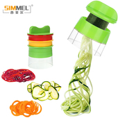 手持式 蔬果刨丝器不伤手不锈钢螺旋切丝器瓜果切面条状长丝条工具
