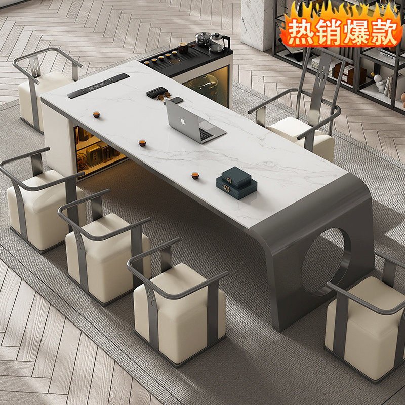 办公茶桌椅组合岩板茶台现代办公室茶桌现代阳台茶几泡茶一体两用,住宅家具,家用茶台/茶桌,淘宝优惠券,粉丝福利购,淘宝优惠卷