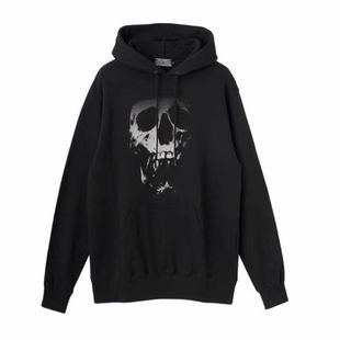 hysteric glamour  连帽抽绳印花卫衣 骷髅头长袖上衣 男女同款