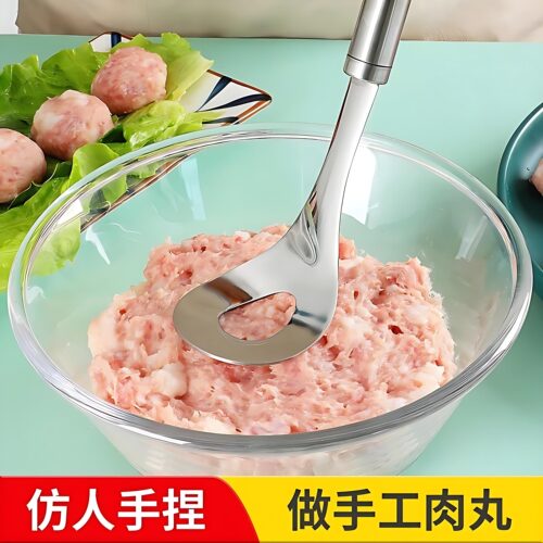 不锈钢挤肉丸挖丸勺鱼丸模具