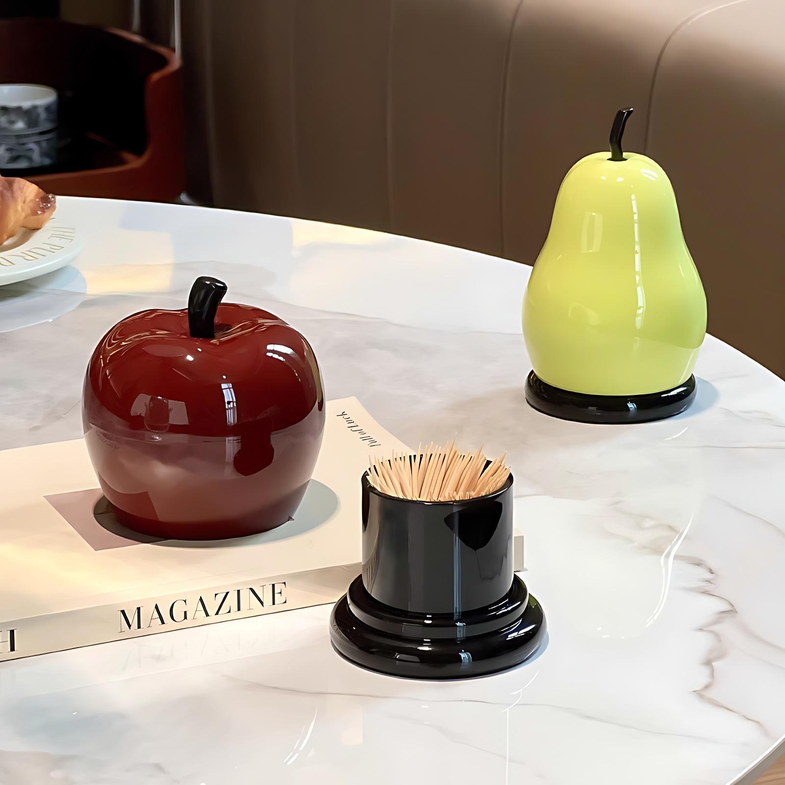 苹果梨牙签盒2025新款轻奢高颜值