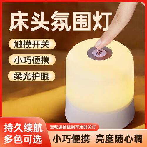 网红ins充电触摸拍拍灯护眼创意小夜灯卧室床头浪漫高颜值氛围灯
