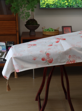 清爽水蜜桃中国风163古筝盖布防尘罩通用款保护罩古典现代手绘风