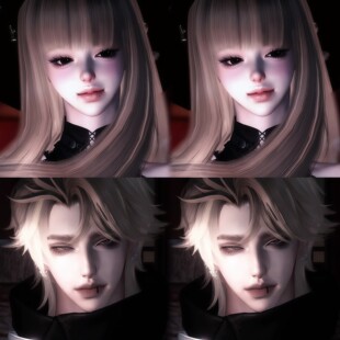 发2 反派二人组 情侣款 逆水寒手游捏脸男女通用 原版