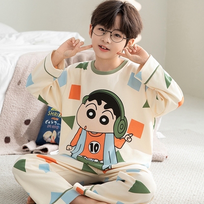 男童睡衣纯棉长袖蜡笔小新卡通