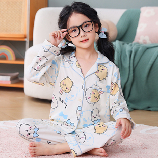 乌萨奇女童睡衣秋冬季2025保暖德绒长袖中大童儿童卡通女孩家居服