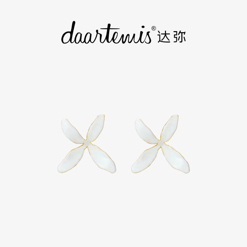 【小荐手推荐】daartemis达弥新款小兰花耳钉手工珐琅雕刻耳饰