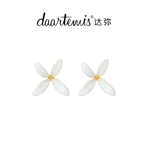 【小荐手推荐】daartemis达弥新款小兰花耳钉手工珐琅雕刻耳饰