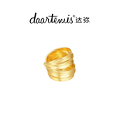 单依纯同款 daartemis达弥桃叶戒指女设计精致K金