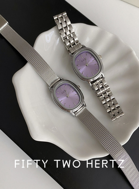 【52赫兹】高级感简约小众紫罗兰紫色表盘ins时尚通勤椭圆形手表
