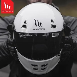 西班牙MT复古头盔加拉玛摩托车全盔赛车男女夏季机车巡航旗舰四季