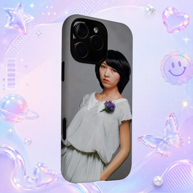 复古日本偶像藤村美树Miki Fujimura白色上衣清新写真适用于苹果三星华为小米手机壳防摔保护套镜头全包