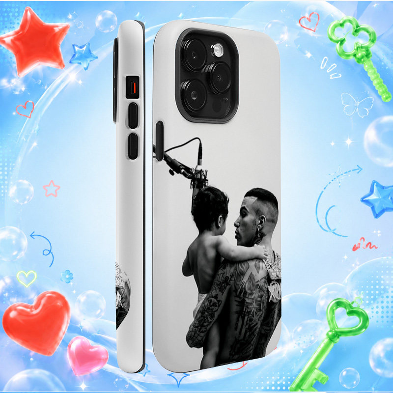 starSera潮流复古纹身抱娃黑白照片手机壳iPhone时尚硅胶软壳小众潮牌苹果手机壳情侣超薄防摔手机壳款