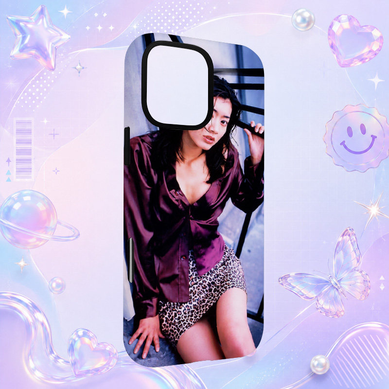佐藤爱子紫色上衣时尚舞台写真适用于苹果三星华为小米手机壳防摔保护套镜头全包