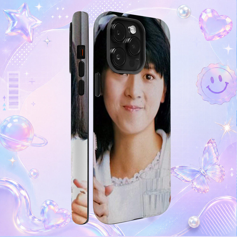 昭和日本偶像河合园子Sonoko Kawai白色衬衫近景写真适用于苹果三星华为小米手机壳防摔保护套镜头全包